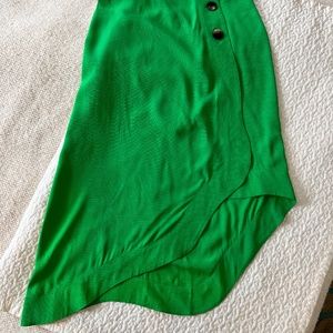 Ganni button-embellished asymmetric skirt